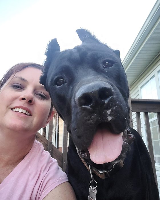 Misty with her dog